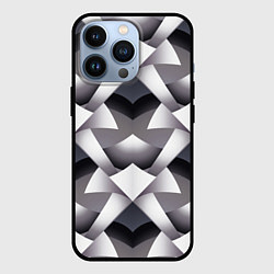 Чехол для iPhone 13 Pro Абстрактный геометрический узор с элементами фэнте, цвет: 3D-черный