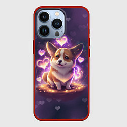 Чехол для iPhone 13 Pro Любимый корги, цвет: 3D-красный