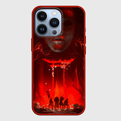 Чехол для iPhone 13 Pro Призрак Цусимы, цвет: 3D-красный
