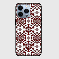Чехол для iPhone 13 Pro Ромб и орнамент, цвет: 3D-черный