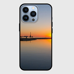 Чехол iPhone 13 Pro Санкт-Петербург, закат на Финском заливе