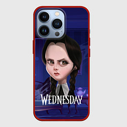 Чехол для iPhone 13 Pro Уэнсдэй фан арт, цвет: 3D-красный