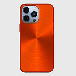 Чехол для iPhone 13 Pro Оранжевый волнообразный дисковый узор, цвет: 3D-красный