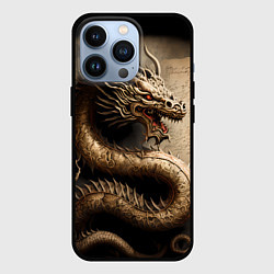 Чехол для iPhone 13 Pro Китайский дракон с открытой пастью, цвет: 3D-черный