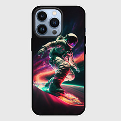 Чехол для iPhone 13 Pro Cosmonaut space surfing, цвет: 3D-черный