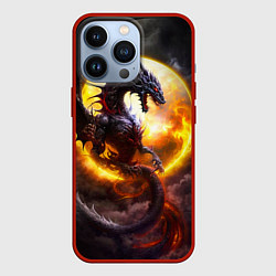 Чехол для iPhone 13 Pro Звездный дракон, цвет: 3D-красный