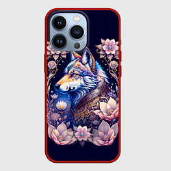 Чехол для iPhone 13 Pro Мистическая волчица, цвет: 3D-красный