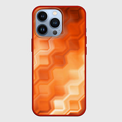 Чехол iPhone 13 Pro Золотисто-оранжевый туманный паттерн