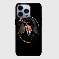 Чехол для iPhone 13 Pro Портрет Уэнсдей Аддамс, цвет: 3D-черный
