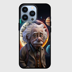 Чехол для iPhone 13 Pro Альберт Эйнштейн и его теория, цвет: 3D-черный