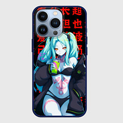 Чехол для iPhone 13 Pro Ребекка на красных иероглифах, цвет: 3D-тёмно-синий