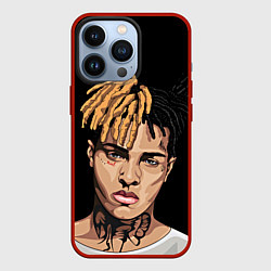 Чехол для iPhone 13 Pro XXXTentacion art, цвет: 3D-красный