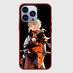 Чехол для iPhone 13 Pro Казуха с мечом - Genshin Impact, цвет: 3D-красный