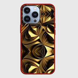 Чехол для iPhone 13 Pro Золотой калейдоскоп, цвет: 3D-красный