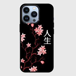 Чехол для iPhone 13 Pro Сакура, дерево жизни, цвет: 3D-черный