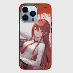 Чехол для iPhone 13 Pro Макима: Человек бензопила - Аниме, цвет: 3D-красный