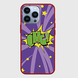 Чехол для iPhone 13 Pro Omg, цвет: 3D-красный