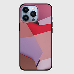 Чехол для iPhone 13 Pro Розовое абстрактное множество кубов, цвет: 3D-черный