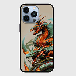 Чехол для iPhone 13 Pro Japan dragon - irezumi, цвет: 3D-черный