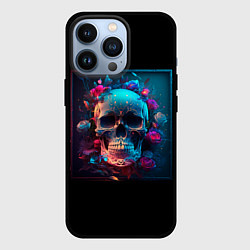Чехол для iPhone 13 Pro Неоновый мексиканский череп, цвет: 3D-черный