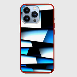 Чехол для iPhone 13 Pro Решетка из линий и полос, цвет: 3D-красный