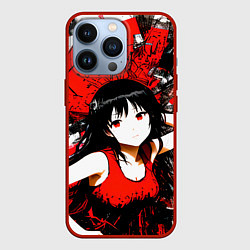 Чехол для iPhone 13 Pro Девушка-Аниме Кубизм, цвет: 3D-красный