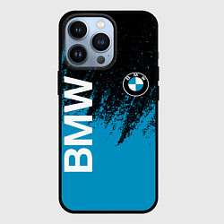 Чехол для iPhone 13 Pro Bmw голубые брызги, цвет: 3D-черный