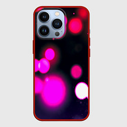 Чехол для iPhone 13 Pro Розовые блики света, цвет: 3D-красный