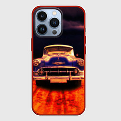 Чехол для iPhone 13 Pro Классический американский автомобиль Chevrolet 210, цвет: 3D-красный