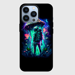 Чехол для iPhone 13 Pro Подводный мир и человек с рюкзаком, цвет: 3D-черный