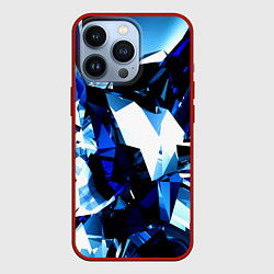 Чехол для iPhone 13 Pro Crystal blue form, цвет: 3D-красный
