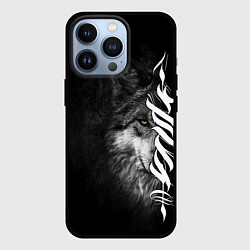 Чехол для iPhone 13 Pro Волк с узором, цвет: 3D-черный