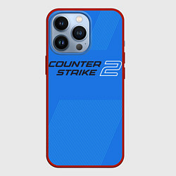 Чехол для iPhone 13 Pro Counter Strike 2 с логотипом, цвет: 3D-красный