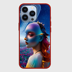 Чехол для iPhone 13 Pro Девушка с похожей планеты, цвет: 3D-красный