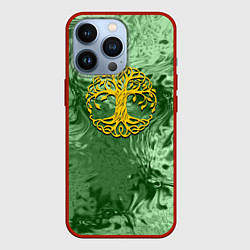 Чехол для iPhone 13 Pro Талисман древо жизни, цвет: 3D-красный