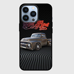 Чехол для iPhone 13 Pro Хот род на базе модели Ford F-100, цвет: 3D-черный