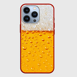 Чехол для iPhone 13 Pro Пенное, цвет: 3D-красный