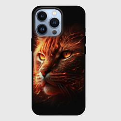 Чехол для iPhone 13 Pro Огненный рыжий кот, цвет: 3D-черный