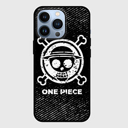 Чехол для iPhone 13 Pro One Piece с потертостями на темном фоне, цвет: 3D-черный