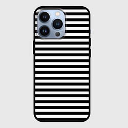 Чехол для iPhone 13 Pro Тельняшка черная Подводного флота ВМФ, цвет: 3D-черный