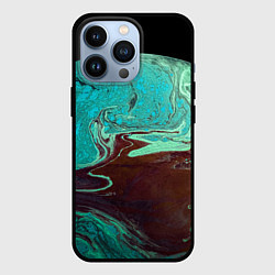 Чехол для iPhone 13 Pro Часть иссушённой планеты и космос, цвет: 3D-черный