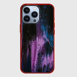 Чехол для iPhone 13 Pro Фиолетовые абстрактные тени, цвет: 3D-красный