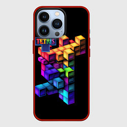 Чехол для iPhone 13 Pro Tetris game, цвет: 3D-красный