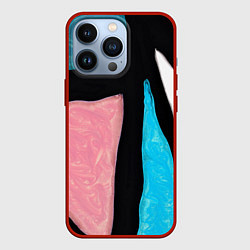 Чехол для iPhone 13 Pro Переливы красок, цвет: 3D-красный