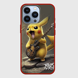 Чехол для iPhone 13 Pro Pikachu rock, цвет: 3D-красный