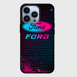 Чехол для iPhone 13 Pro Ford - neon gradient, цвет: 3D-черный