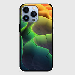 Чехол для iPhone 13 Pro Объемная радужная поверхность, цвет: 3D-черный