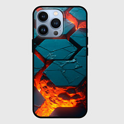 Чехол для iPhone 13 Pro Лавовые наносоты, цвет: 3D-черный