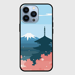 Чехол для iPhone 13 Pro Вид на Фудзияму - Япония, цвет: 3D-черный