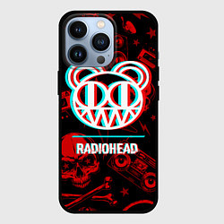 Чехол для iPhone 13 Pro Radiohead rock glitch, цвет: 3D-черный